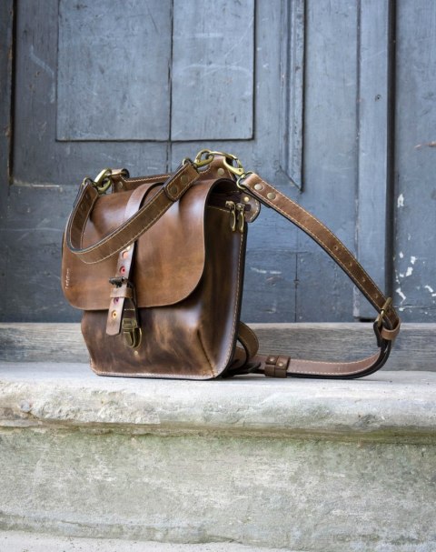 Skórzana damska torebka z funkcją plecaka Molly w kolorze brązowym