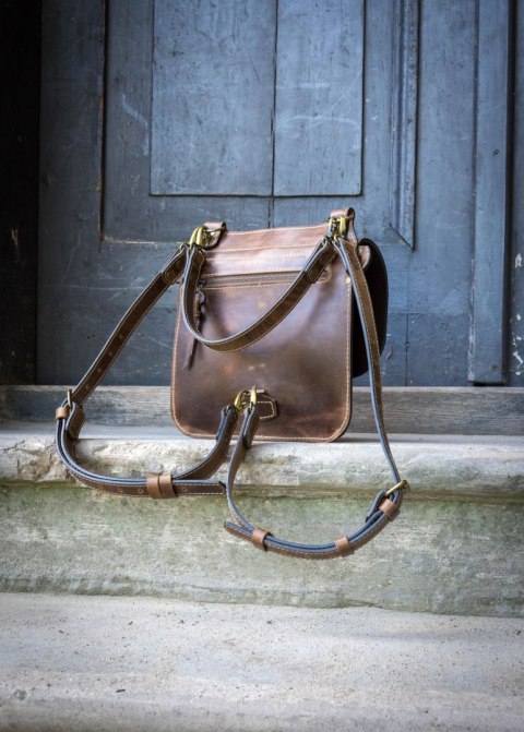 Skórzana damska torebka z funkcją plecaka Molly w kolorze brązowym