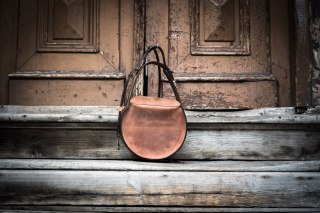 Torebka skórzana Inez w kolorze rudym