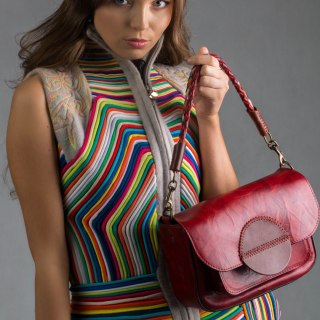 Torebka skorzana Lara w kolorze czerwonym