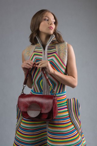 Torebka skorzana Lara w kolorze czerwonym