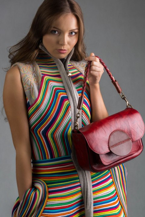 Torebka skorzana Lara w kolorze czerwonym