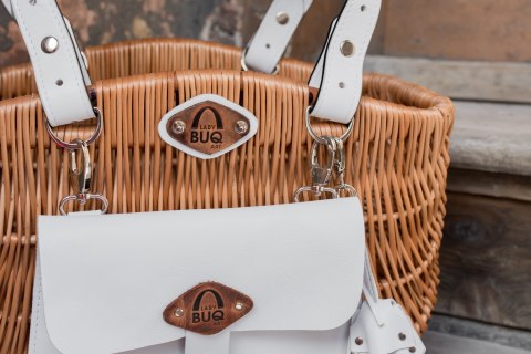 Torba wiklinowa kosz kolor biały