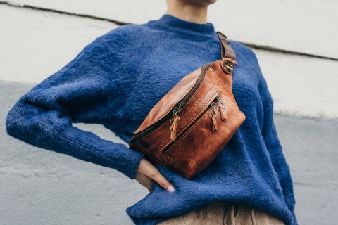 Nerka ręcznie wykonana z naturalnej skóry od LadyBuq Art