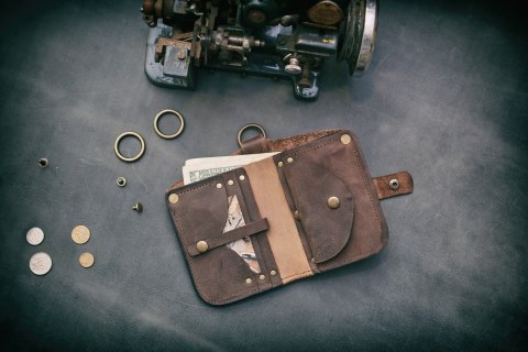 Portfel skórzany Barcelona brąz / 23