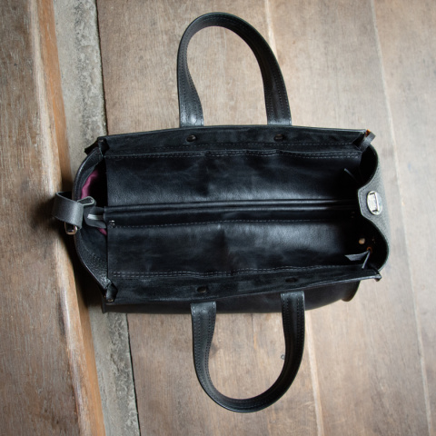 Torba skórzana podróżna, lekarska w kolorze czarnym