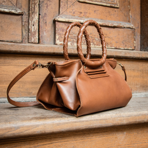 Torebka skórzana Karen w kolorze mokka