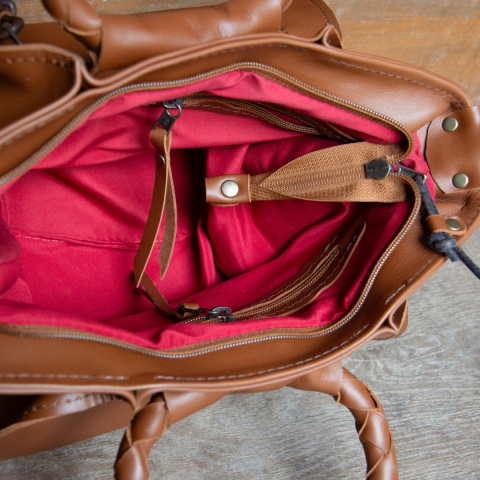 Torebka skórzana Karen w kolorze mokka