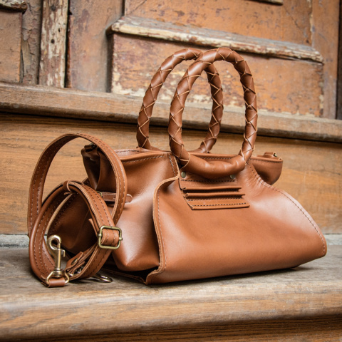 Torebka skórzana Karen w kolorze mokka