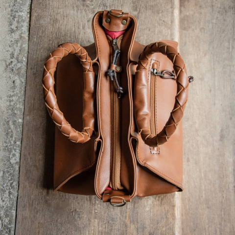 Torebka skórzana Karen w kolorze mokka