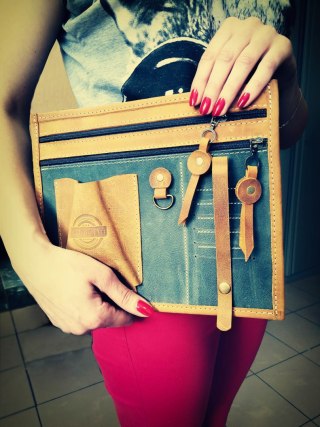 Leather handmade organizer