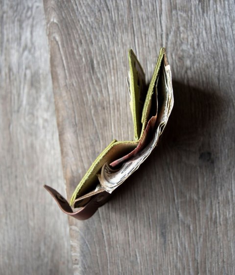 Portfel skórzany kolor moro