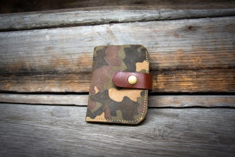 Portfel skórzany kolor moro