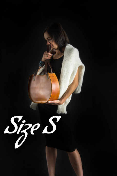 Torebka skórzana Basia kolor kamelowy