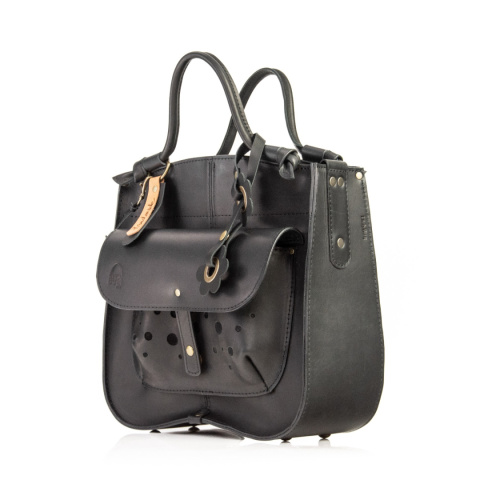 Torebka skórzana Elaine kolor czarny LadyBuQ Art