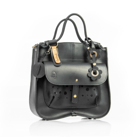 Torebka skórzana Elaine kolor czarny LadyBuQ Art