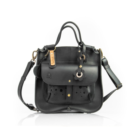 Torebka skórzana Elaine kolor czarny LadyBuQ Art