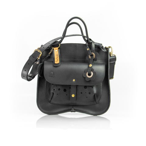 Torebka skórzana Elaine kolor czarny LadyBuQ Art