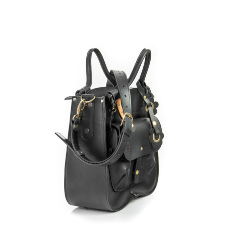 Torebka skórzana Elaine kolor czarny LadyBuQ Art