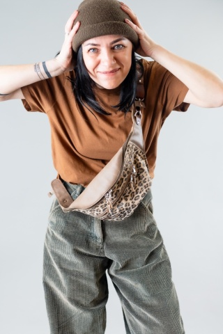 Nerka pantera i beż