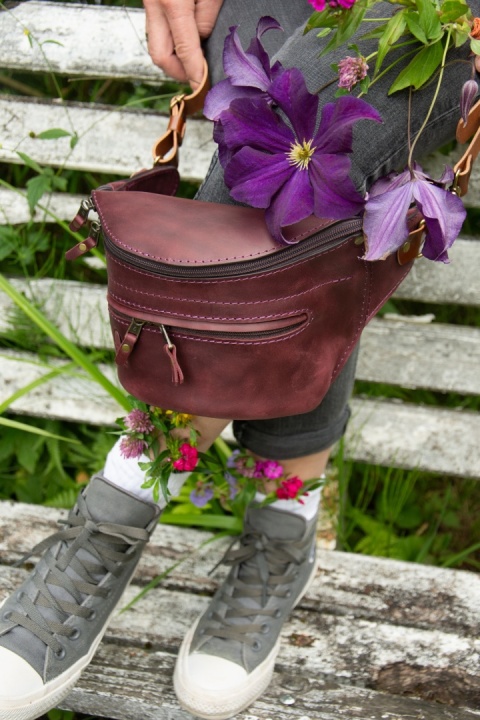 Handmade leather fanny pack