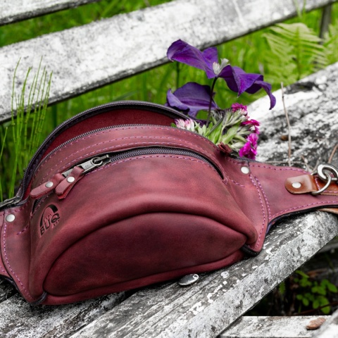 Handmade leather fanny pack