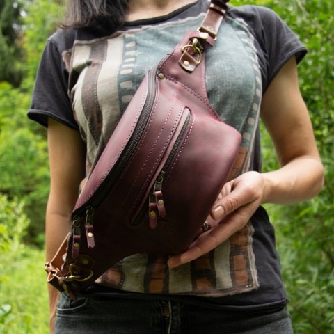 Handmade leather fanny pack