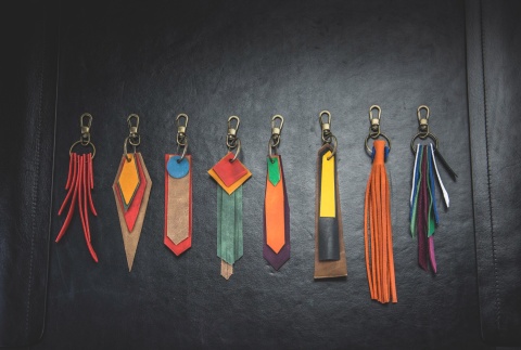 Leather tassels handmade
