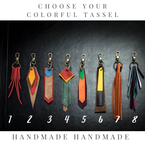 Leather tassels handmade