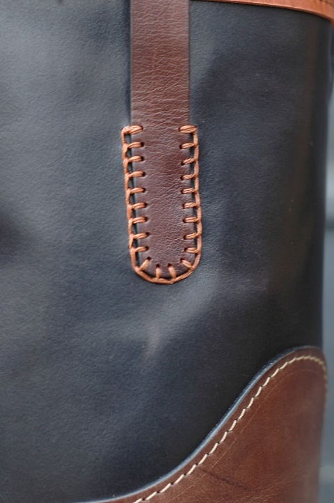 Torebka skórzana Julia w kolorze czarnym i brązowym