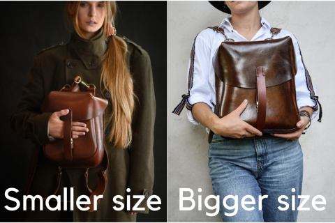 Skórzana kawaleryjka plecak ręcznie wykonany z skóry juchtowej