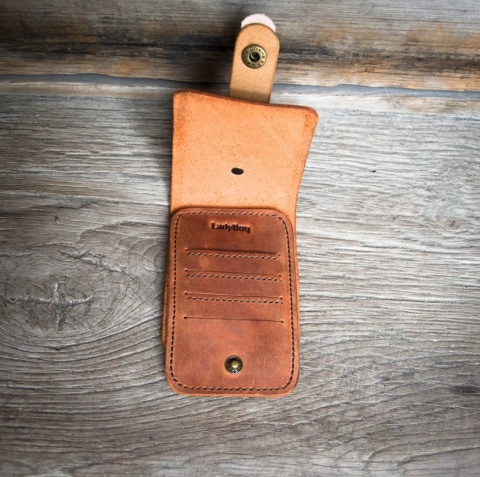 Leather card holder personalization