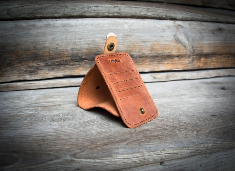 Leather card holder personalization