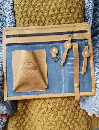 Leather organizer in color of your bag