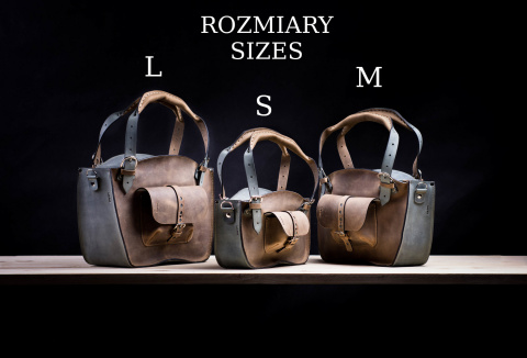 Leather Tote Bag - dark blue