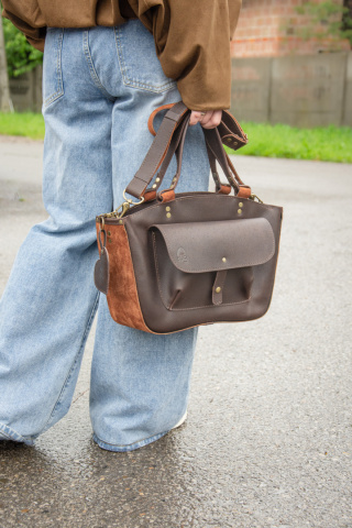 Leather and suede purse Kuferek new collection