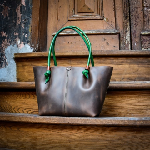 Torebka typu shopper Sara w kolorze brązowym