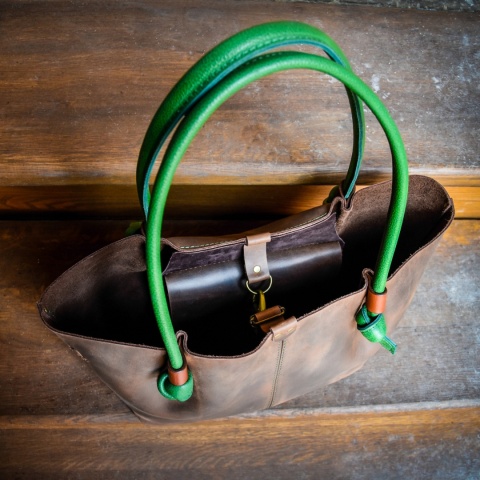 Torebka typu shopper Sara w kolorze brązowym