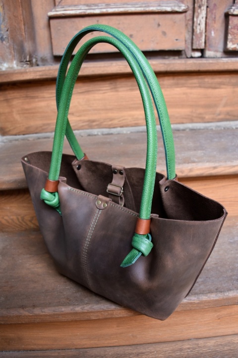 Torebka typu shopper Sara w kolorze brązowym