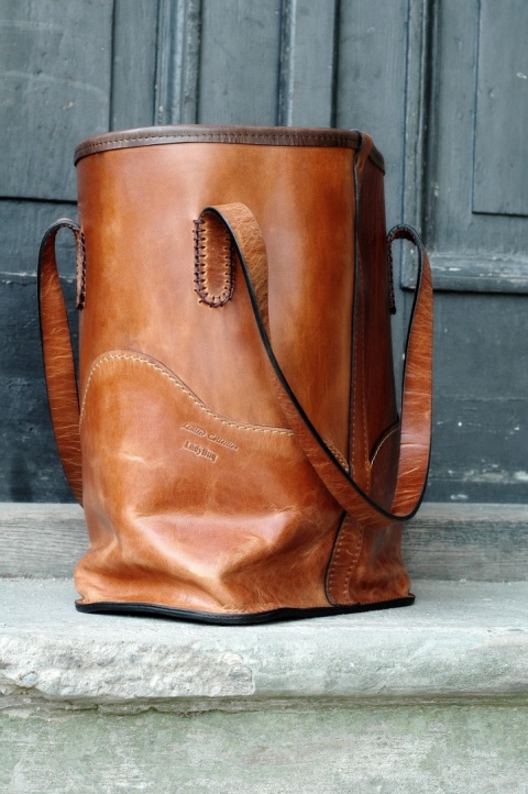 Torebka skórzana Julia w kolorze rudym